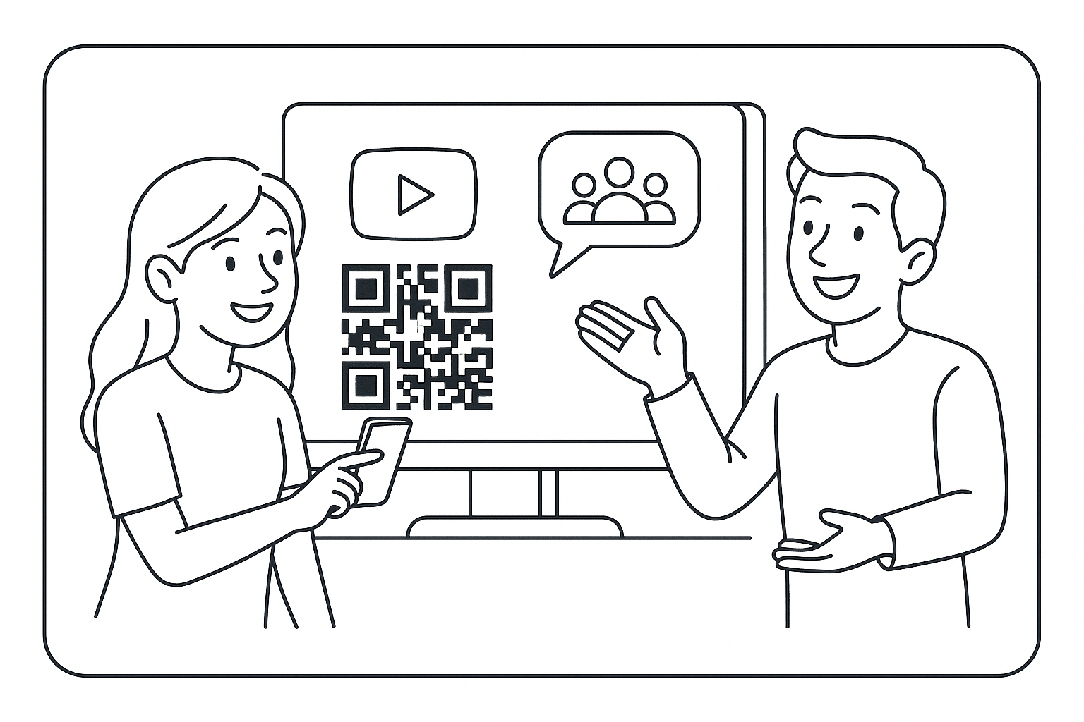 YouTube QR code to private group or course
